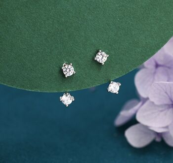 Sterling Silver Double Cz Ear Jacket, 5 of 11