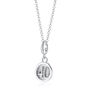 Sterling Silver Number 40 Charm Necklace, thumbnail 2 of 5