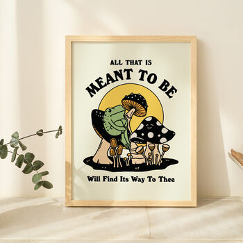 'All Thats Meant To Be' Retro Frog Print, 5 of 8