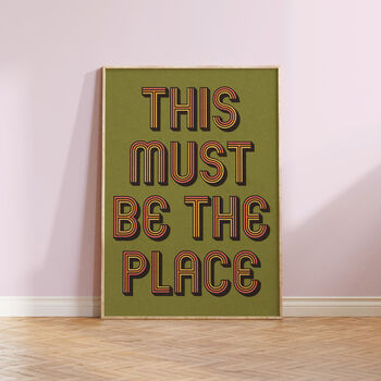 This Must Be The Place Retro Music Gift Family Print, 2 of 3