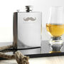 Personalised Stainless Steel Moustache Hip Flask, thumbnail 3 of 8