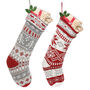Personalised Chunky Knit Fair Isle Christmas Stocking, thumbnail 2 of 10