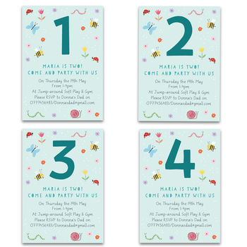 Personalised Garden Children's Birthday Invitations, 3 of 5