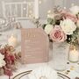 Modern Arch Acrylic Wedding Or Party Menu Sign, thumbnail 1 of 5
