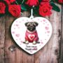 Personalised Pug Dog Love Decoration, thumbnail 1 of 2