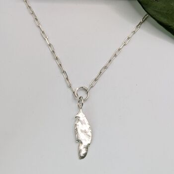 Maxi Feather Sterling Silver Necklace, 3 of 6