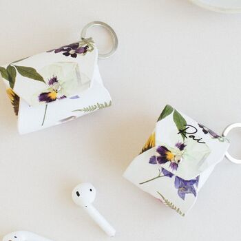 Personalised Pressed Flower Airpod Case With Key Chain, 2 of 3