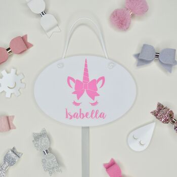 Personalised Unicorn Hair Bow Holder 15 Colours, 6 of 9