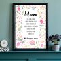 June Rose Birth Flower Positive Affirmations Gift For Mum Print, thumbnail 1 of 7