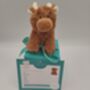 Personalised Highland Brown Cow Soft Toy, Gift Boxed, thumbnail 11 of 12