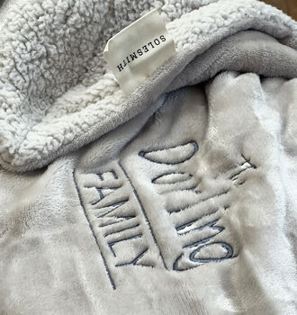 Personalised Embroidered Family Surname Blanket, 4 of 5