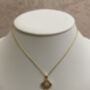 18 K Gold Plated White Gold Clover Charm Necklace, thumbnail 1 of 7