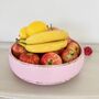 Antique Painted Pink Wooden Fruit Bowl ~ Five, thumbnail 1 of 6