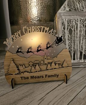 Personalised Wooden Christmas Sign, 2 of 3