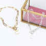 18ct Gold Plated Or Sterling Silver Initial Bracelet, thumbnail 2 of 4