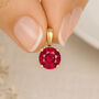 Personalised 9ct Yellow Gold Ruby Pendant Necklace: July Birthstone Gift – 5mm, thumbnail 1 of 10