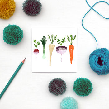 Root Vegetable Greetings Card, 2 of 2