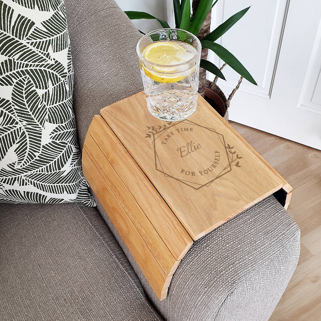 Personalised Wooden Sofa Tea Tray, 1 of 5
