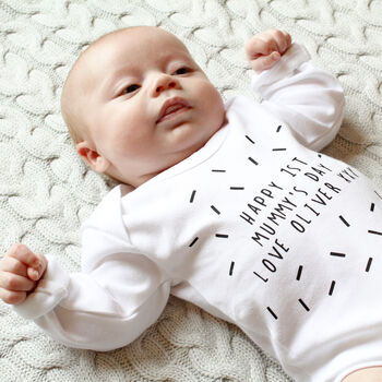 Confetti Any Personalised Text, Babygrow, 5 of 7