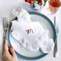 Personalised Christmas Table Handcrafted Linen Napkins, thumbnail 1 of 5