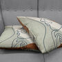 Brown Abstract Face Pattern Cushion Cover, thumbnail 4 of 7