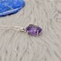 Raw Amethyst Chain Pendant Necklace, thumbnail 1 of 12
