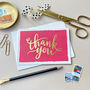 Thank You Script Box Set Of Eight Pastel Note Cards, thumbnail 8 of 10