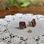 Handmade Ceramic Earrings Studs Gold Plated Findings, thumbnail 2 of 11