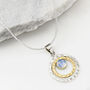 Infinity Universe Moonstone Hammered Silver Necklace, thumbnail 1 of 10