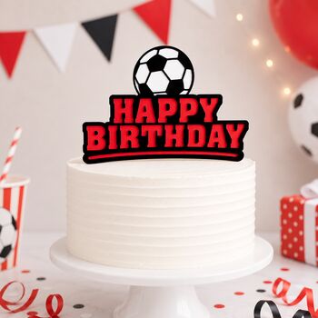 Reusable Football Birthday Cake Topper, 2 of 5