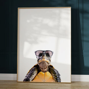 Turtle In Sunglasses Print, 2 of 8