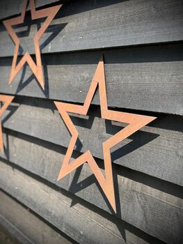 Three Metal Star Decorations , Signs For The Home Or Garden , Fence Or Wall, 7 of 11
