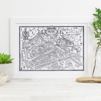 Map Of Arundel Signed Print, 2 of 3