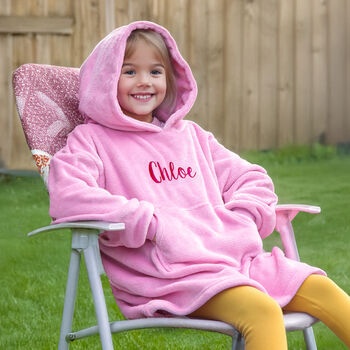 Personalised Kids Character Cushion Hooded Blanket – Two In One Hoodie And Plush Toy, 4 of 10