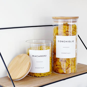 Bamboo Storage Jar With Personalised Minimalist Label, 7 of 12