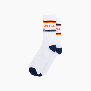 Legend Organic Cotton Sports Socks In White, 3 of 4