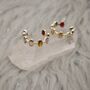 Pink Green Tourmaline Silver Hoop Earrings, thumbnail 7 of 12
