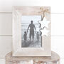 Washed Wood Picture Frame With Two Hanging Stars, thumbnail 1 of 2