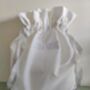Personalised 100% Cotton Laundry Drawstring Bag Ribbons, thumbnail 3 of 5