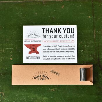 Personalised Raw Steel Scroll Bookmark 11th Anniversary, 7 of 7