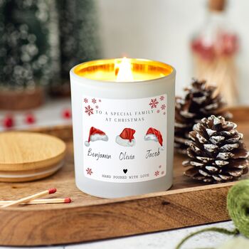 Merry Christmas To A Special Family Personalised Candle Gift Set, 2 of 9
