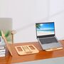 Adjustable Wooden Laptop Riser Stand, thumbnail 1 of 12