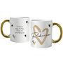 Personalised Hearts Gold Handled Ceramic Mug, thumbnail 8 of 8
