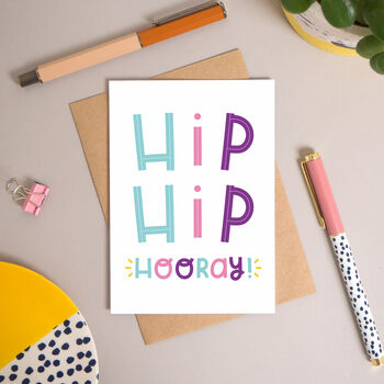 Hip Hip Hooray Celebration Card, 4 of 11