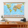 World Map Poster With Flags Panel, thumbnail 1 of 8