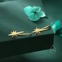 Sterling Silver Starburst Ear Crawler Earrings, thumbnail 2 of 11