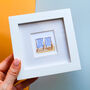 British Summer Beach Chairs Mini Art Print, thumbnail 1 of 9