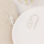 Sterling Silver White Opal Trio Drop Earrings, thumbnail 3 of 4