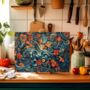 Floral Whirls Textured Glass Chopping Board, thumbnail 4 of 8