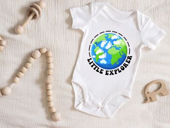 Earth Print Baby Bodysuit, 3 of 3